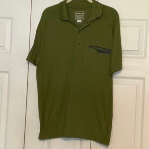 Men’s Merrill Olive Green Opti-Wick UPF 20 Shirt Medium